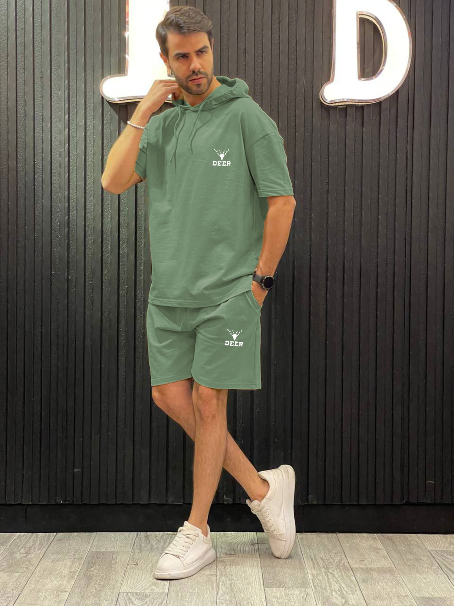 ترنج شورت DEER اوفر سايز زونط كودJ046-----ءM3