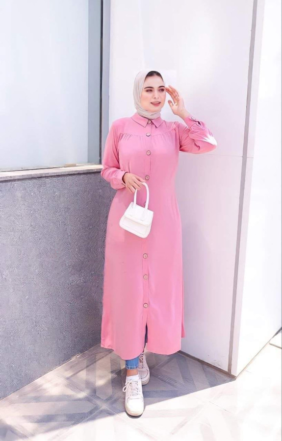 شميز طويل برقبه