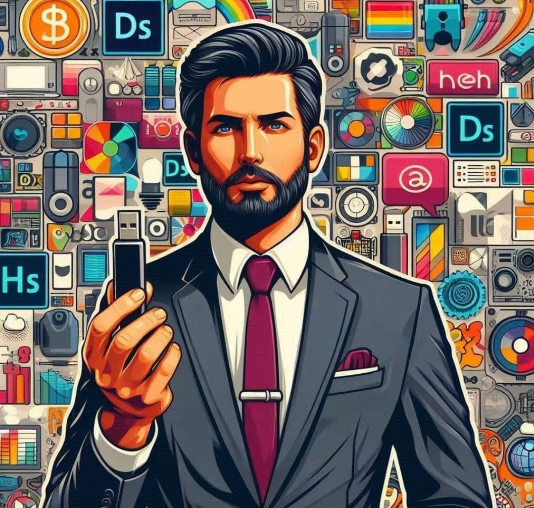 فلاشة كورس الجرافيك و التسويق 