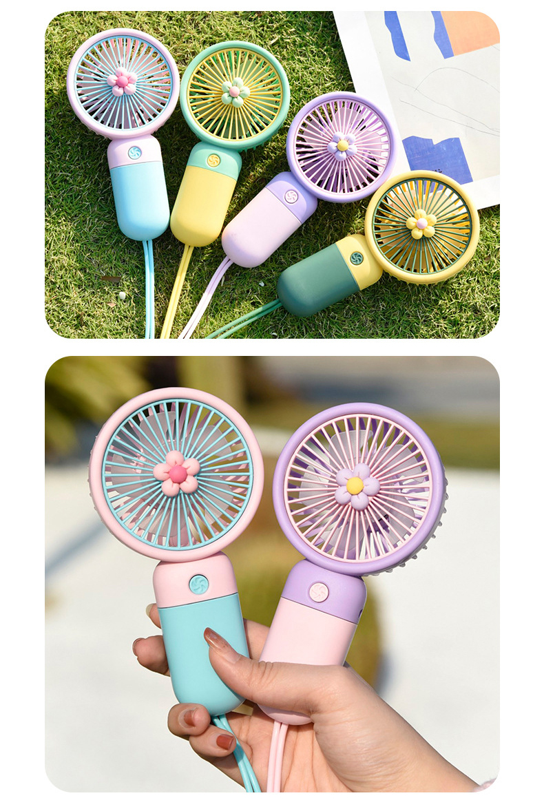 مروحة محمولة بالشحن مع كشاف Mini Fan