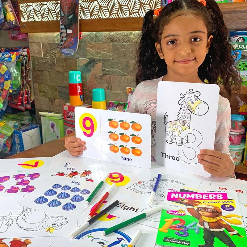 البطاقات الذكية الكبيرة للأرقام الانجليزية - Numbers (اكتب وامسح )