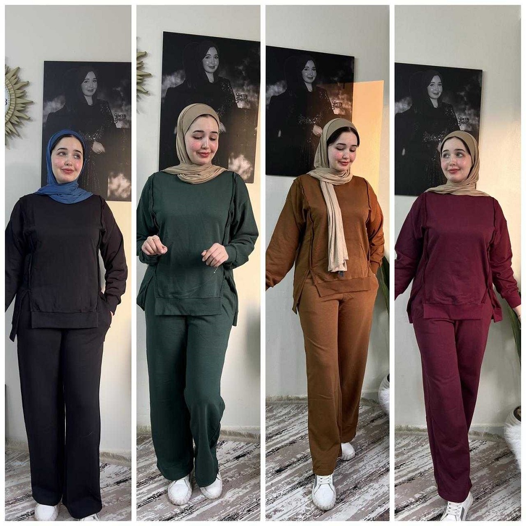 سوت صيفي Porto Suit بخامة ميلتون قطن 100% | تصميم مودرن وألوان متعددة