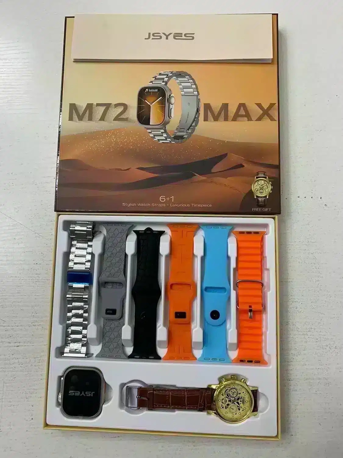 ساعة ذكية M72 Max Smartwatch + ساعة اضافية هدية