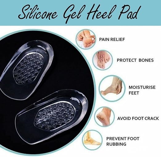 كعب سيليكون طبي لزيادة الطول وتخفيف آلام القدم | عرض 3 أزواج
