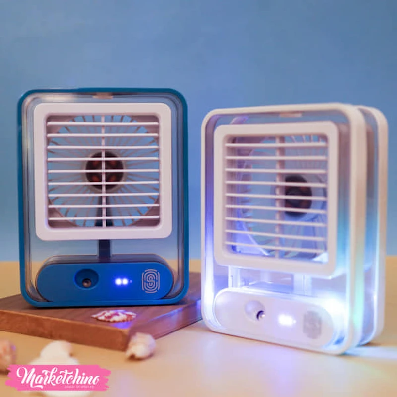 تكييف ومروحة فواحة SwissSpin محمولة 3×1 – تبريد بالمياه + إضاءة LED