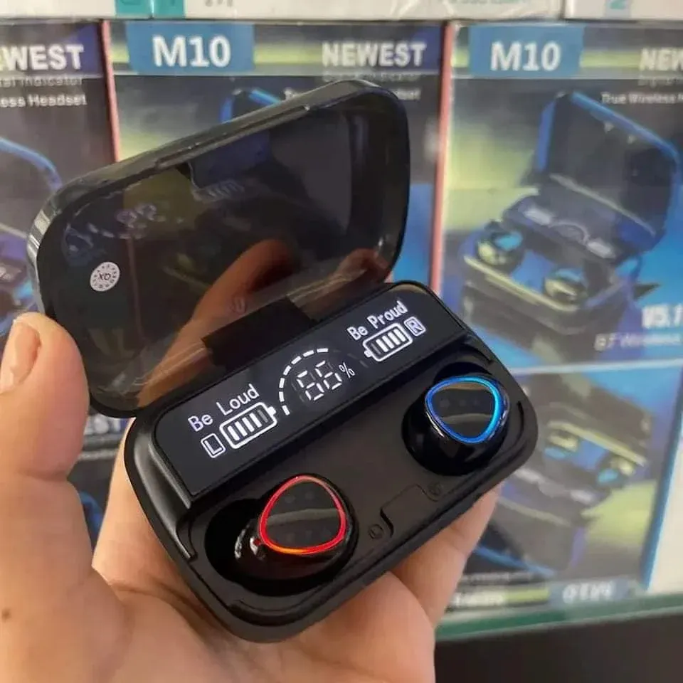 سماعة Earbuds M10 TWS – صوت نقي + باوربانك + شاشة رقمية