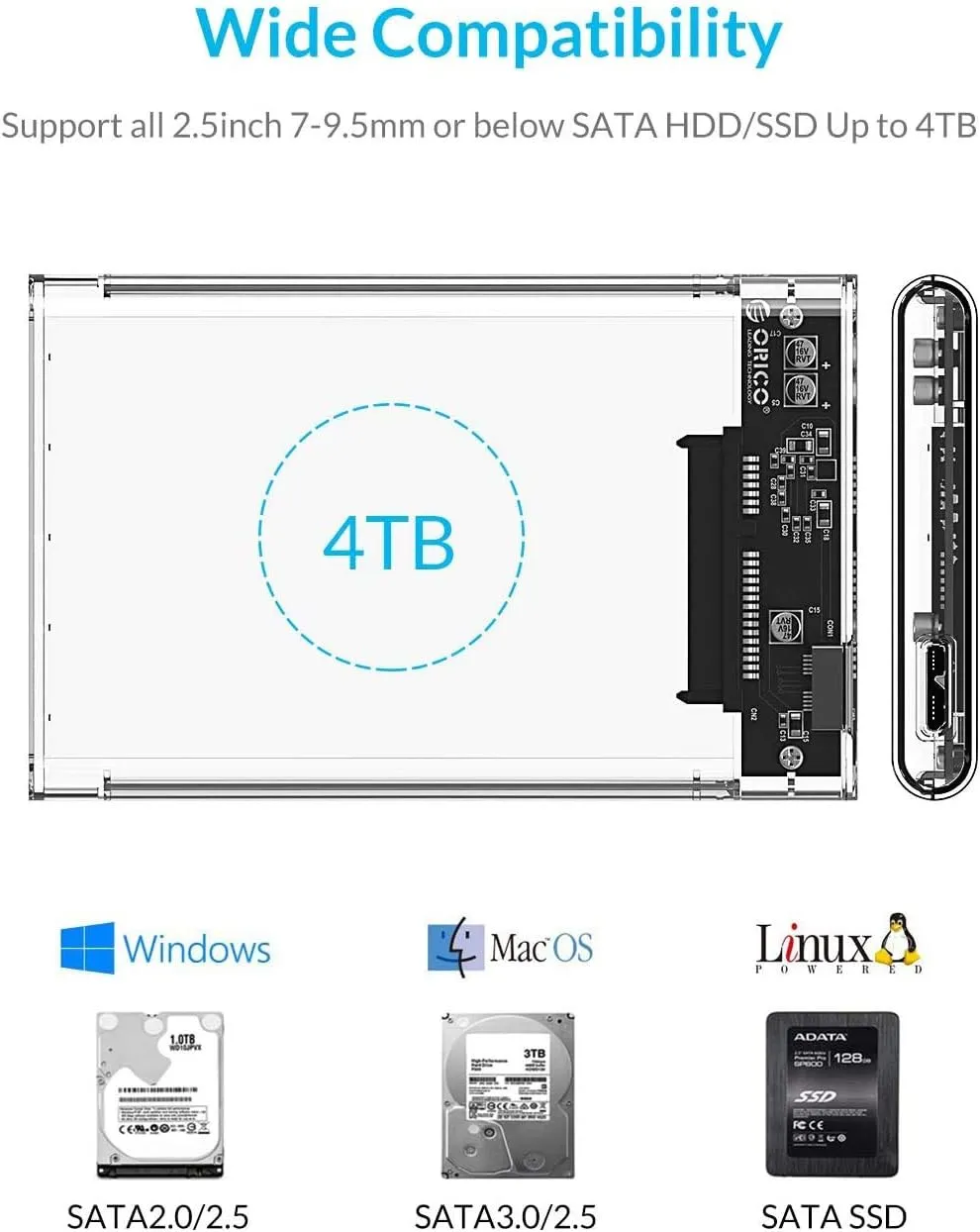راكة usb3 شفاف