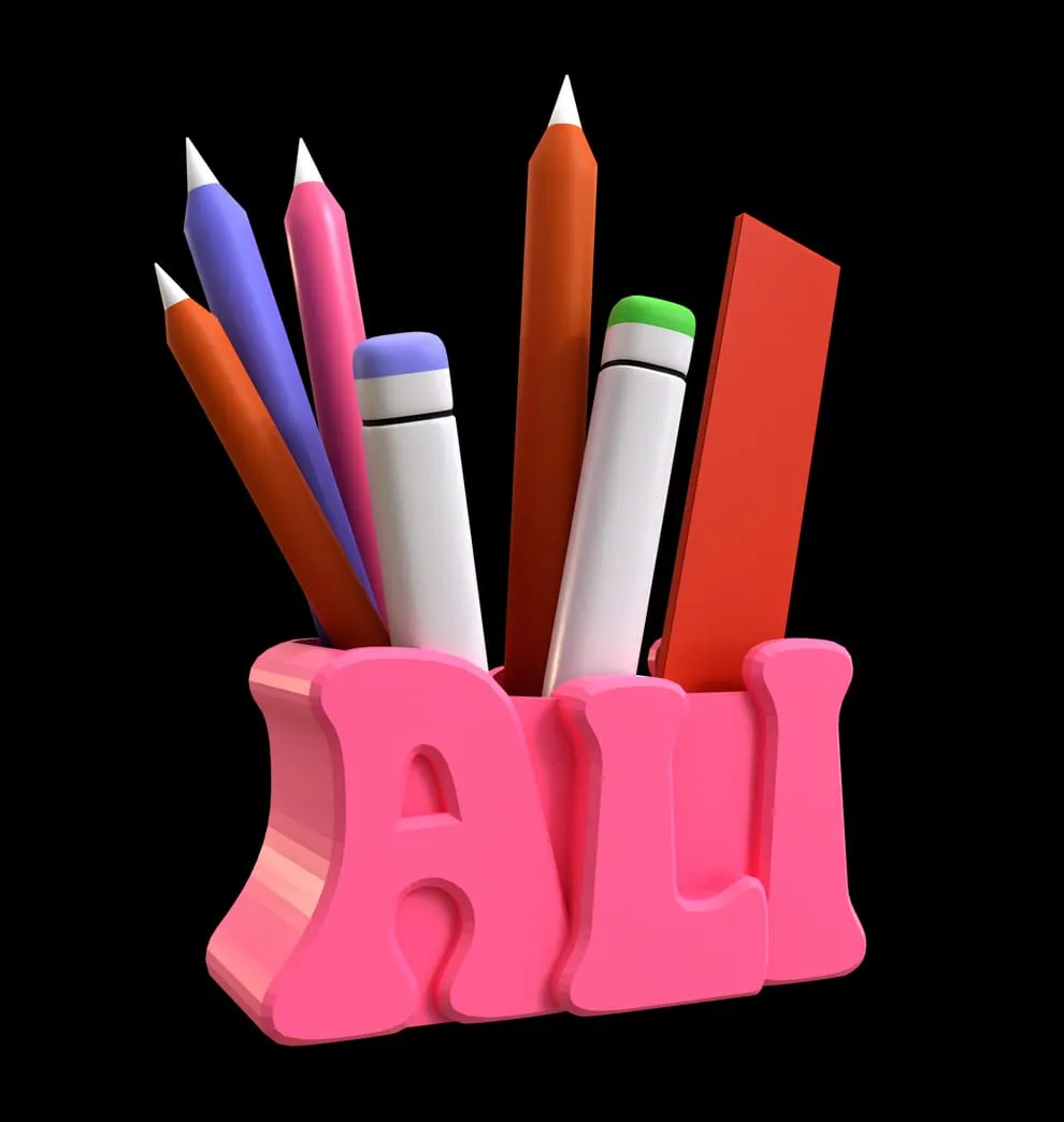 مقلمة مكتب بأسمك او اسم طفلك وشجعه على المذاكره 😍