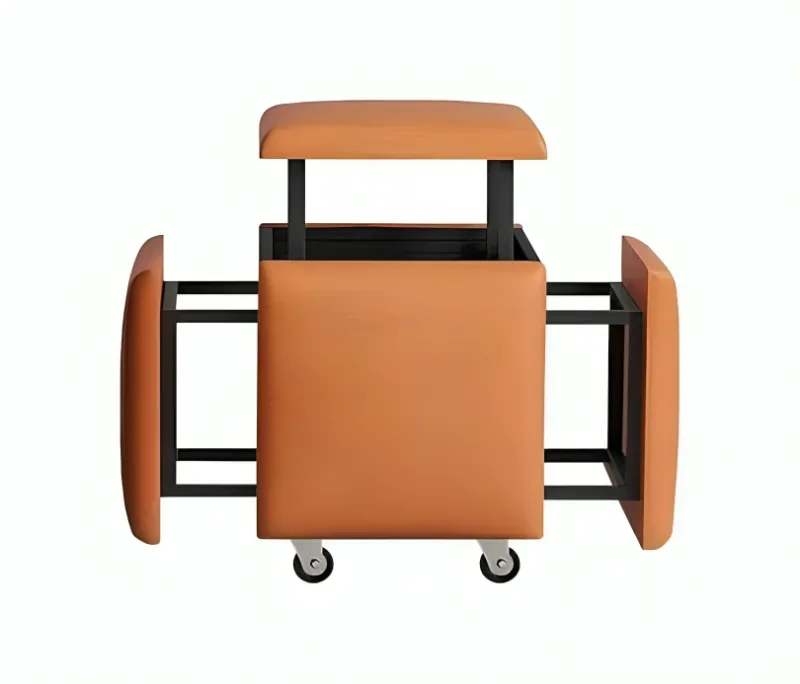 كرسي مكعب مع عجلات دوارة 5 في 1