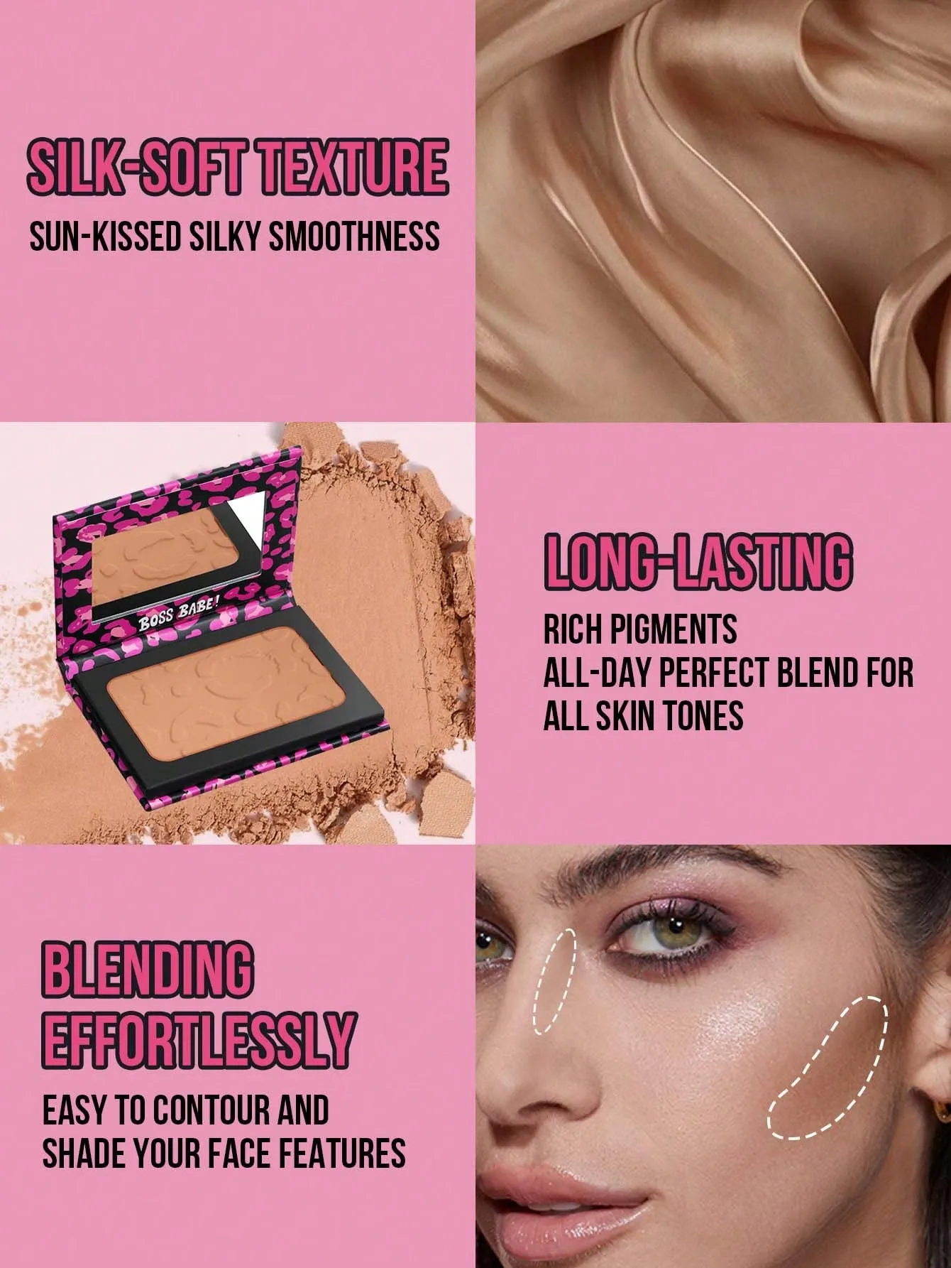 Misslyn Bronzing & Contouring Powder, Bronzer, Matte Bronzer