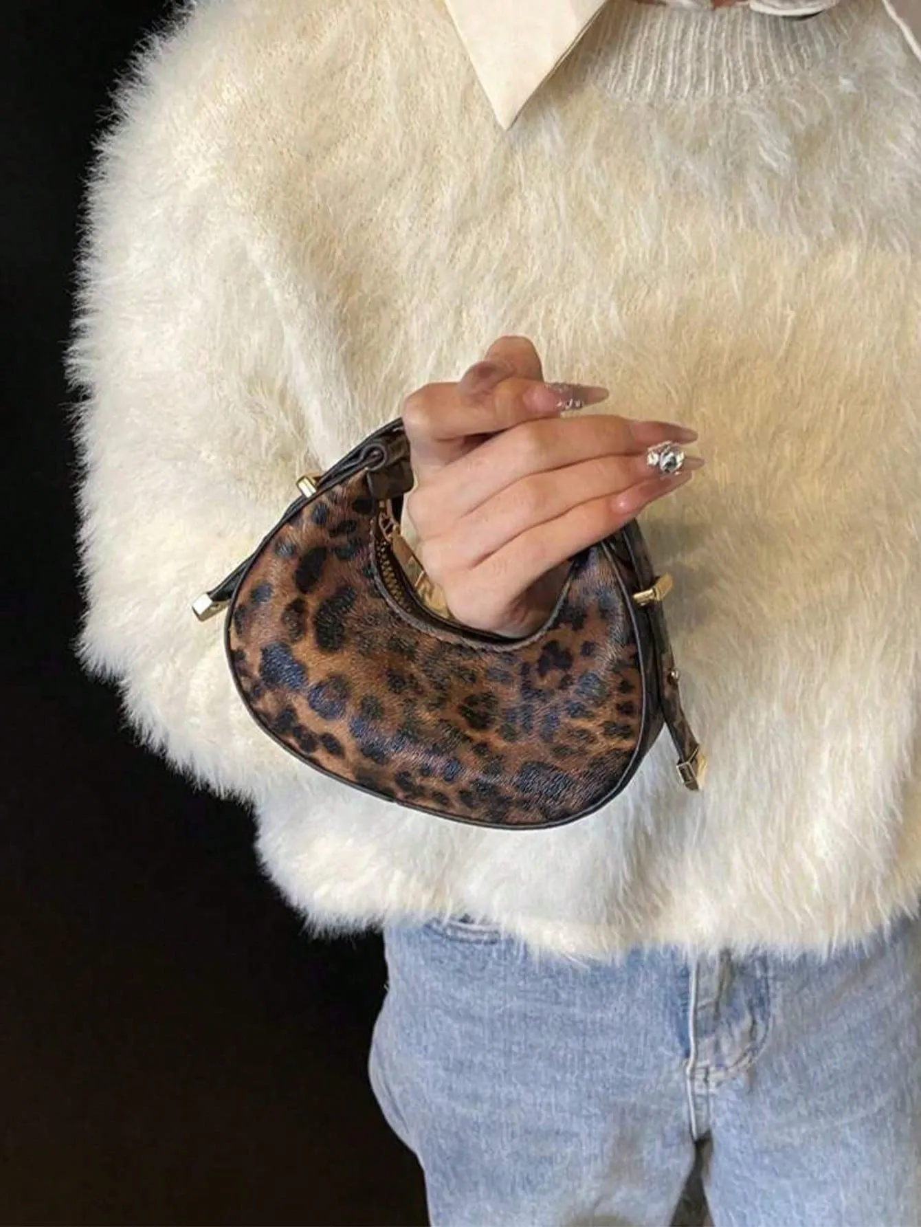 Mini Cute Leopard Print Small Handbag For Women - image 3