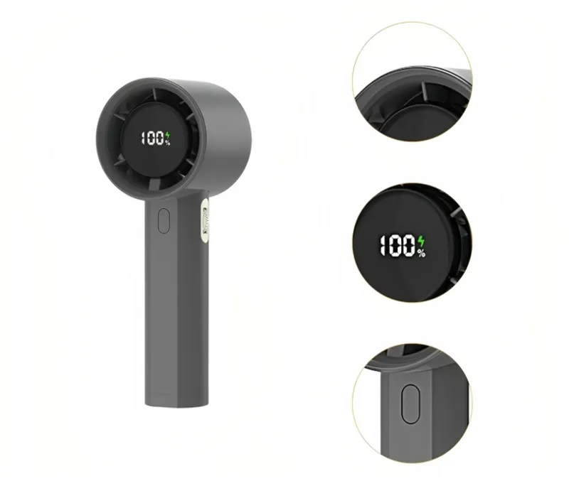 مروحة محمولة باليد بشاشة رقمية