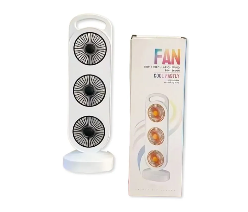 مروحة محمولة صغيرة ثلاثية