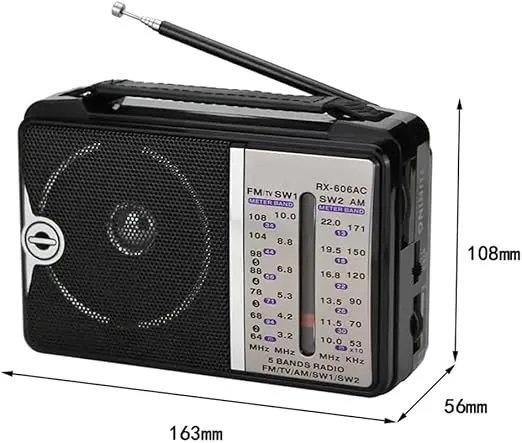 GOLON راديو كهربائي صغير كلاسيكي RX-606AC