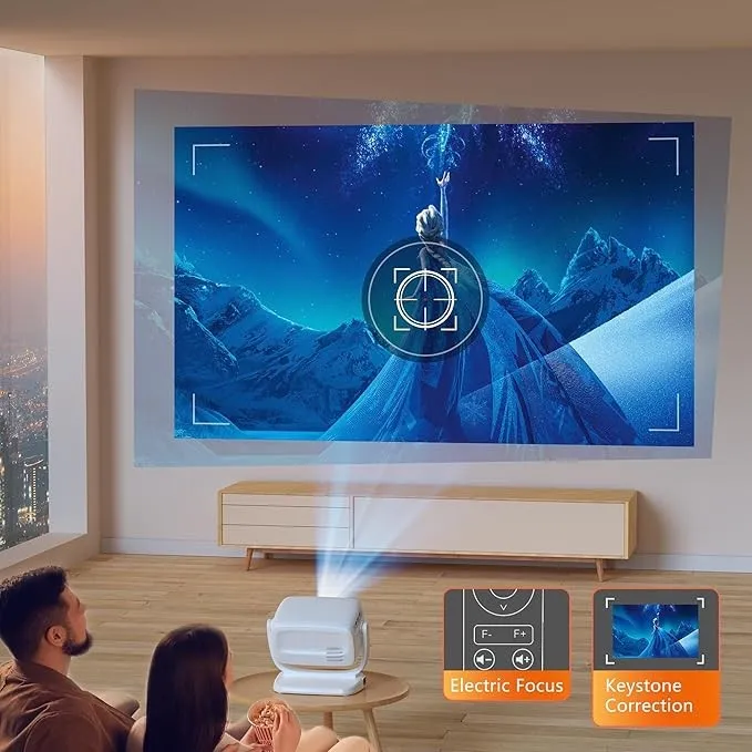 جهاز عرض DANCIEYA 4K مزود بحامل حر بزاوية 180 درجة