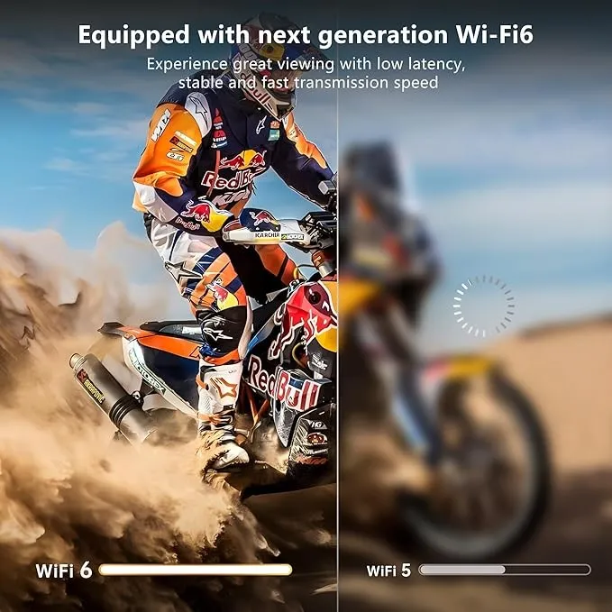 جهاز عرض DANCIEYA 4K مزود بحامل حر بزاوية 180 درجة