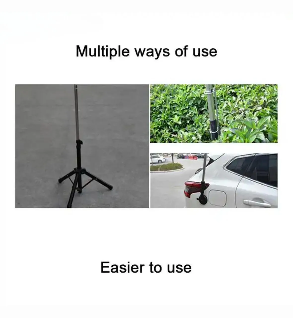 مجموعة مصابيح LED للتخييم بعمود تلسكوبي خارجي