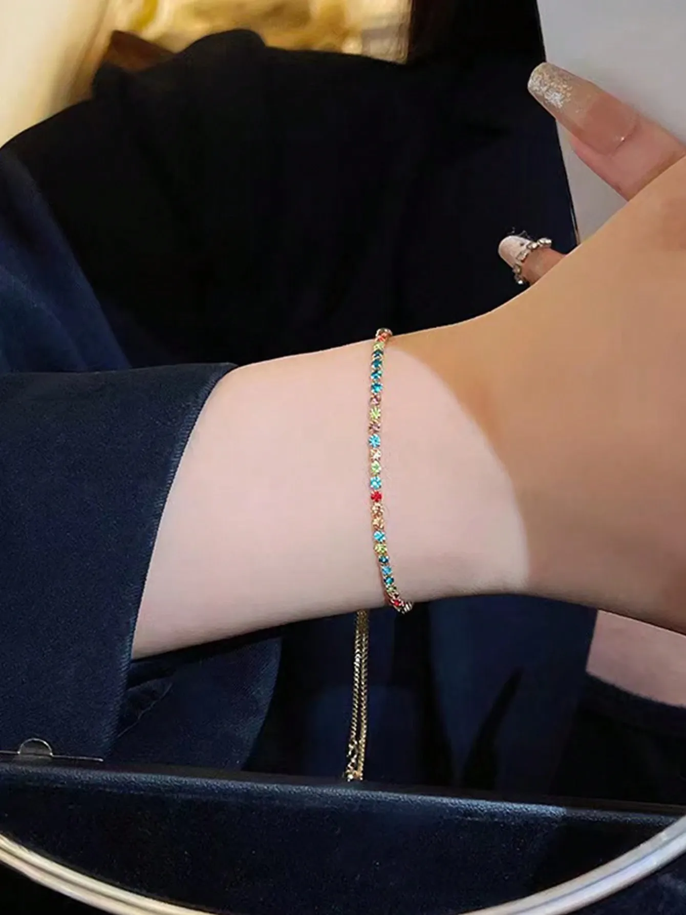 Luxury Boutique Design High-End Versatile Best Friend Accessory Lucky Rainbow Candy