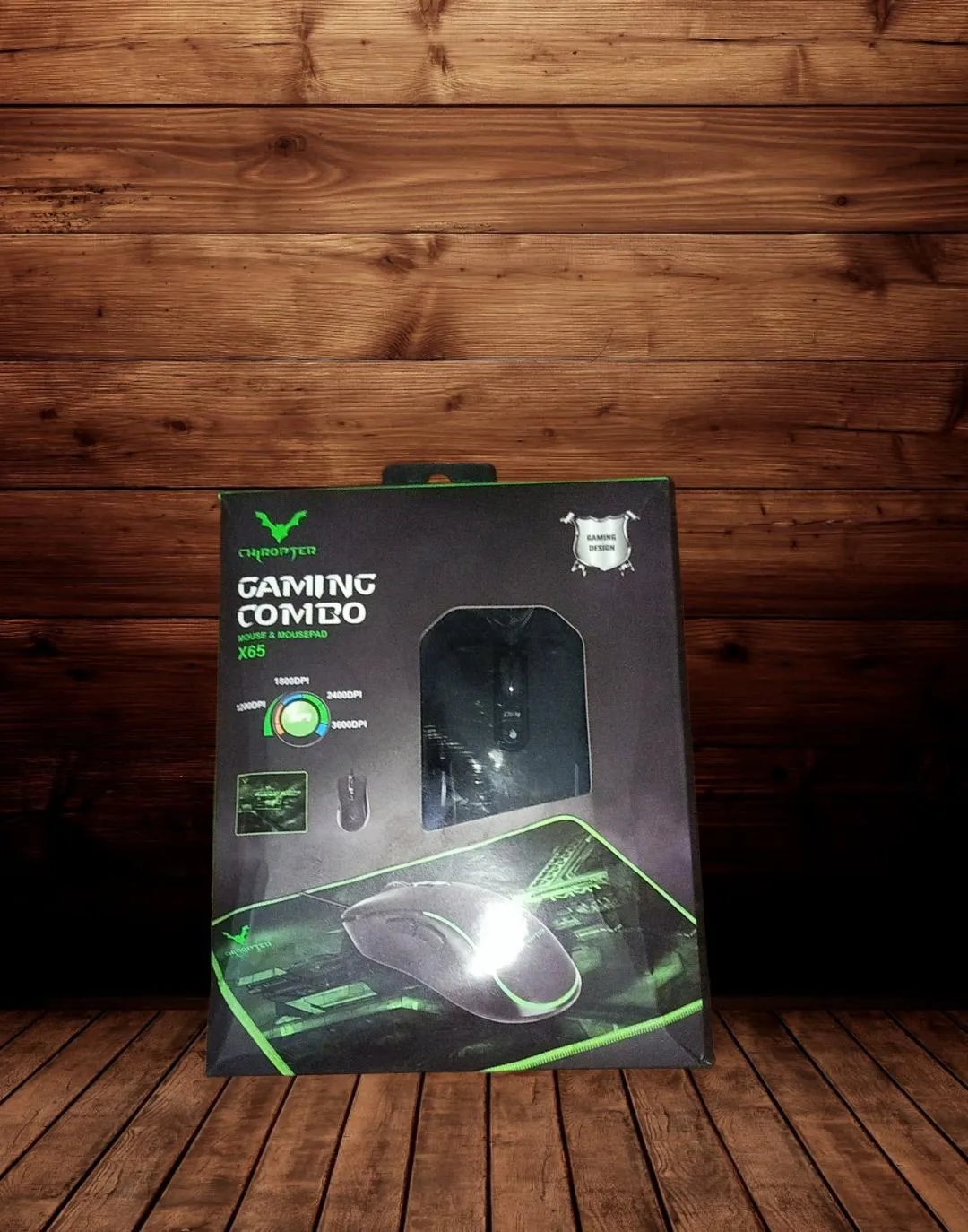 chiropter gaming mouse x65 3600dpi gift mouse pad