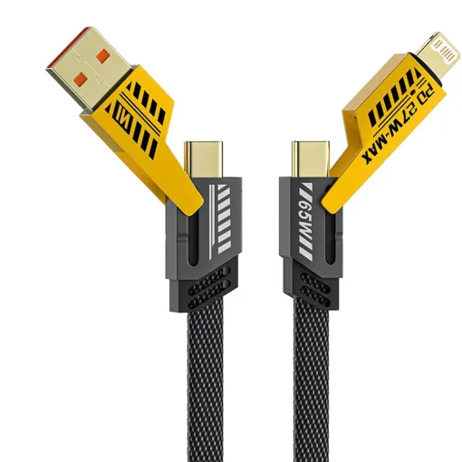 Multiple Charging Cable 4 in 1 Lightning , Type-C & Type-A USB 1.2M GA-03