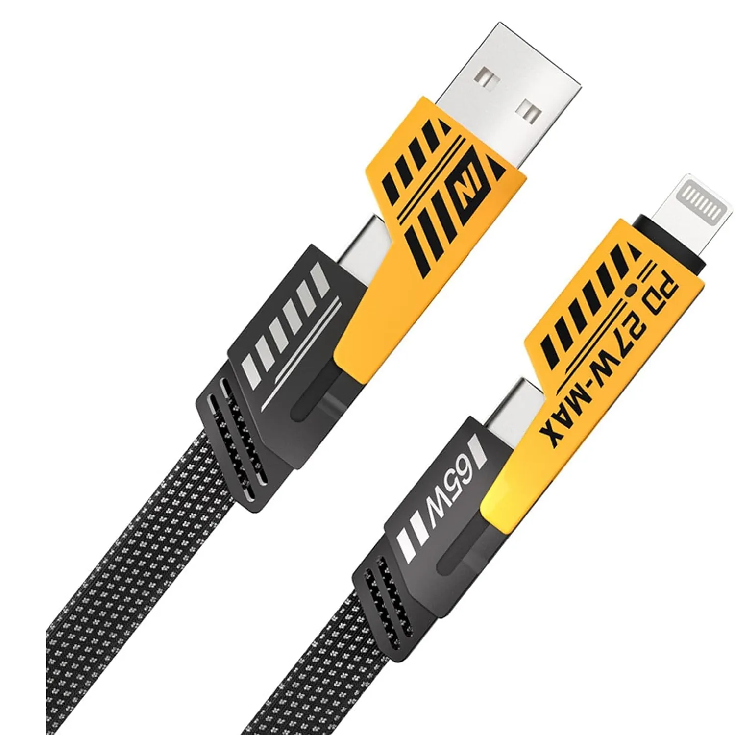 Multiple Charging Cable 4 in 1 Lightning , Type-C & Type-A USB 1.2M GA-03