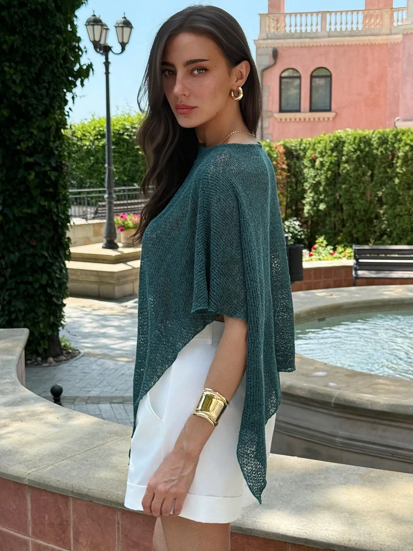 Halter Neck Shawl Collar Multiwear