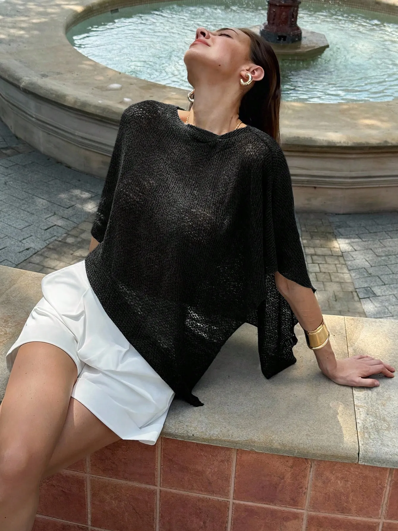 Halter Neck Shawl Collar Multiwear