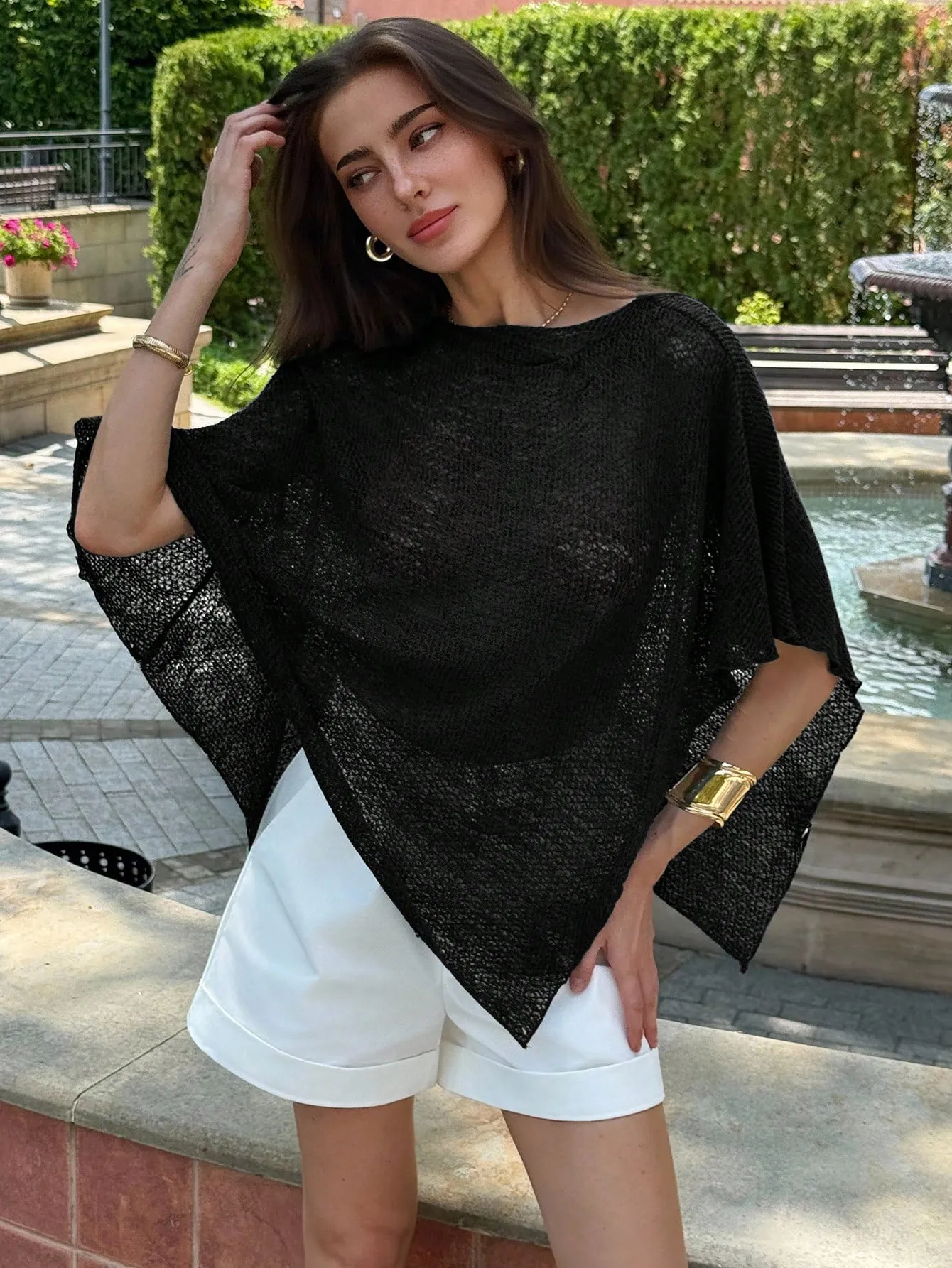 Halter Neck Shawl Collar Multiwear