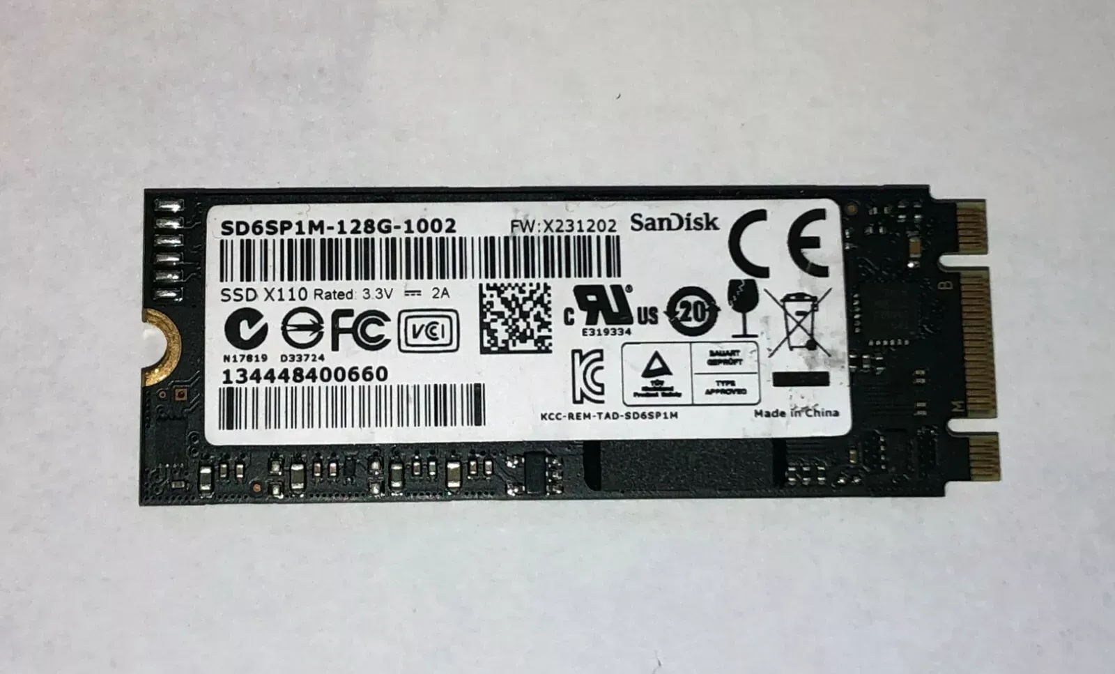 SanDisk 128gb SSD M.2 SATA X110 Sd6sp1m-128g-1002 8