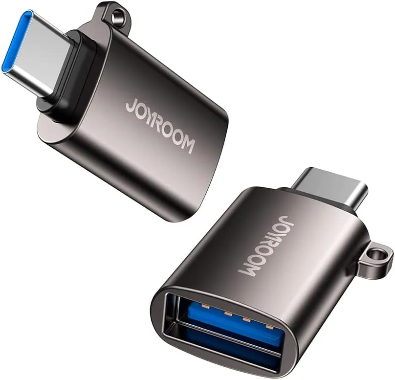محول USB سريع إلى نوع سي من جويروم، لون أسود S-H151، عدد المنافذ: 2