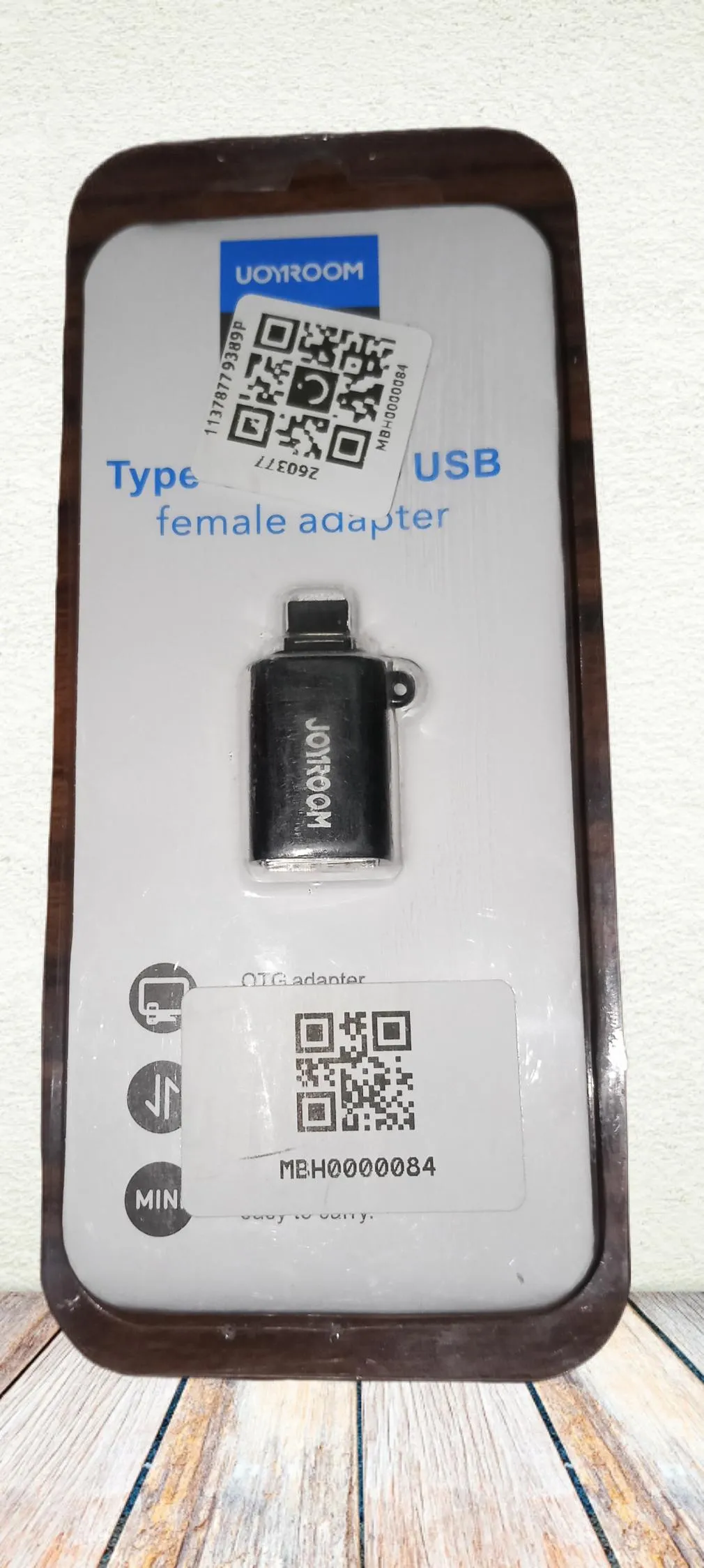 محول USB سريع إلى نوع سي من جويروم، لون أسود S-H151، عدد المنافذ: 2