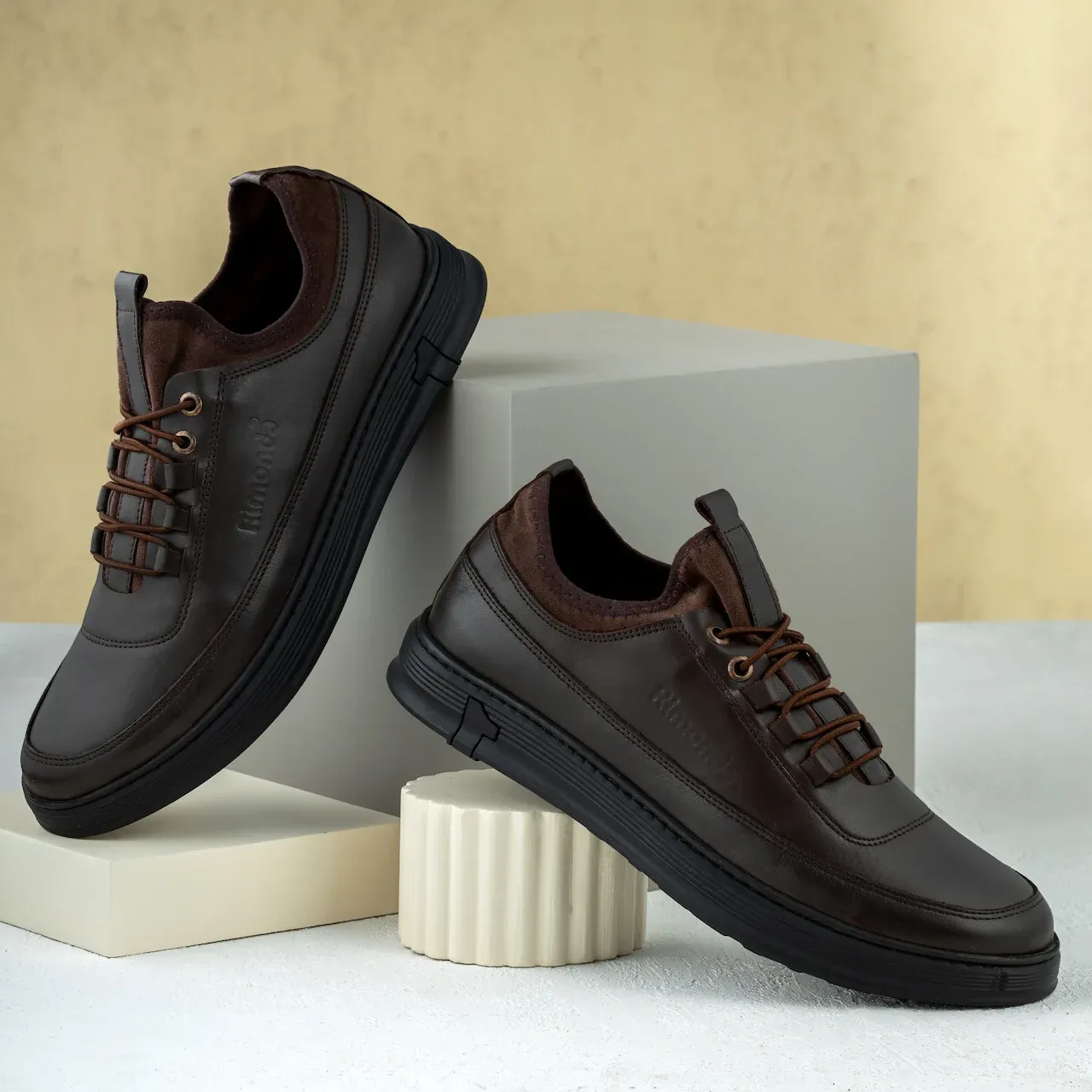 حذاء رجالي جلد طبيعي × ليكرا – كود 2301