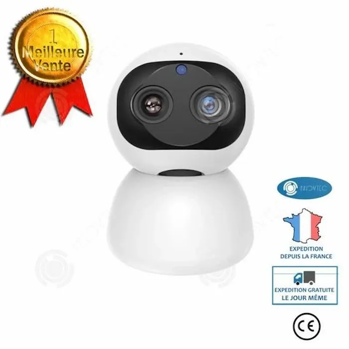 كاميرا مراقبة ذكية بانورامية 1080P مع تكبير 10x وتحكم 360°