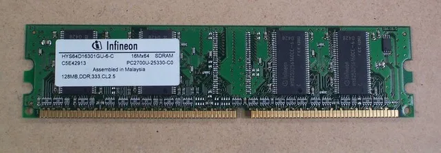 Infineon HYS64D16301GU-6-C (128 MB, PC2700 (DDR-333), DDR SDRAM) RAM Module
