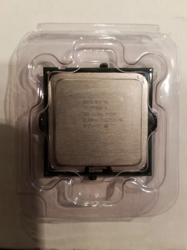 Intel Celeron D 365 512 KB L2 Cache FSB 533 MHz 3.6 GHz Socket 775 CPU SL9KJ