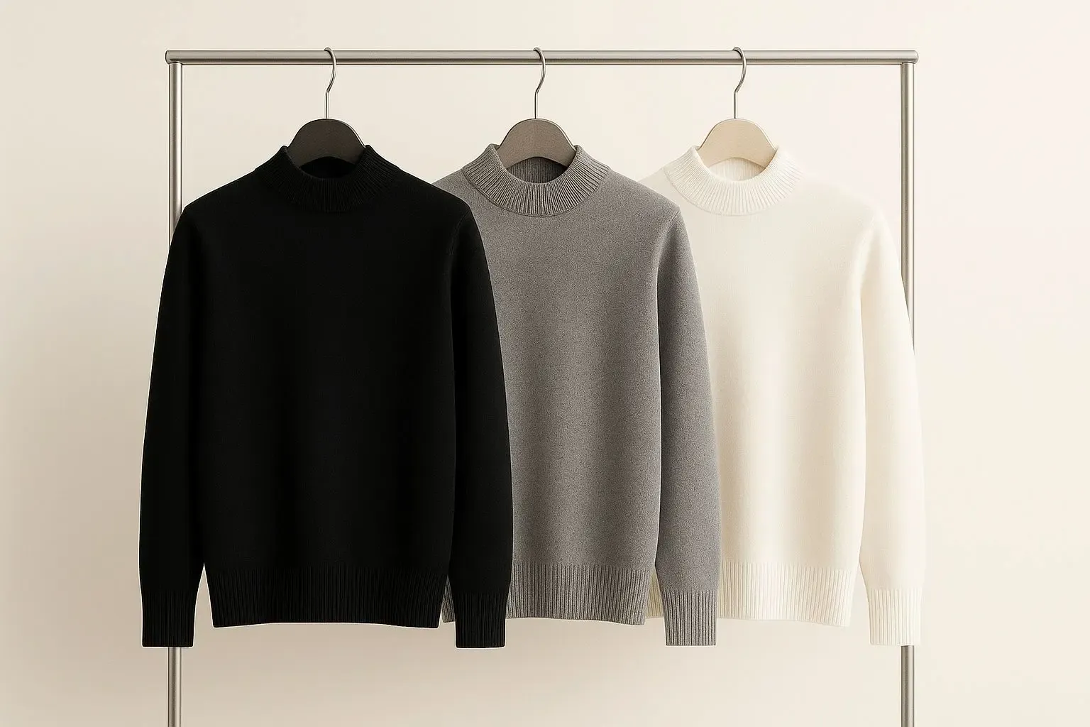 باندل 3 قطع هاف كول (أسود – رمادي – أبيض)