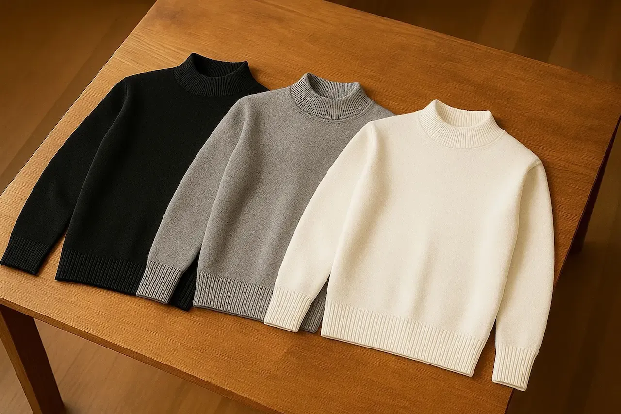 باندل 3 قطع هاف كول (أسود – رمادي – أبيض)