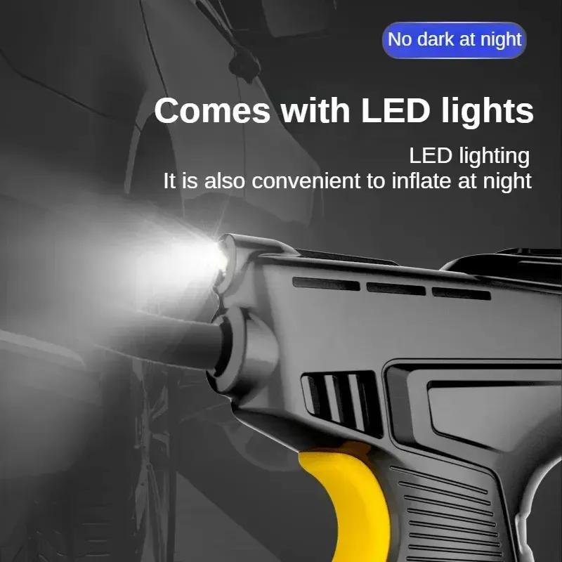 منفاخ كاوتش محمول للطوارئ – شاشة ديچيتال + شحن لاسلكي