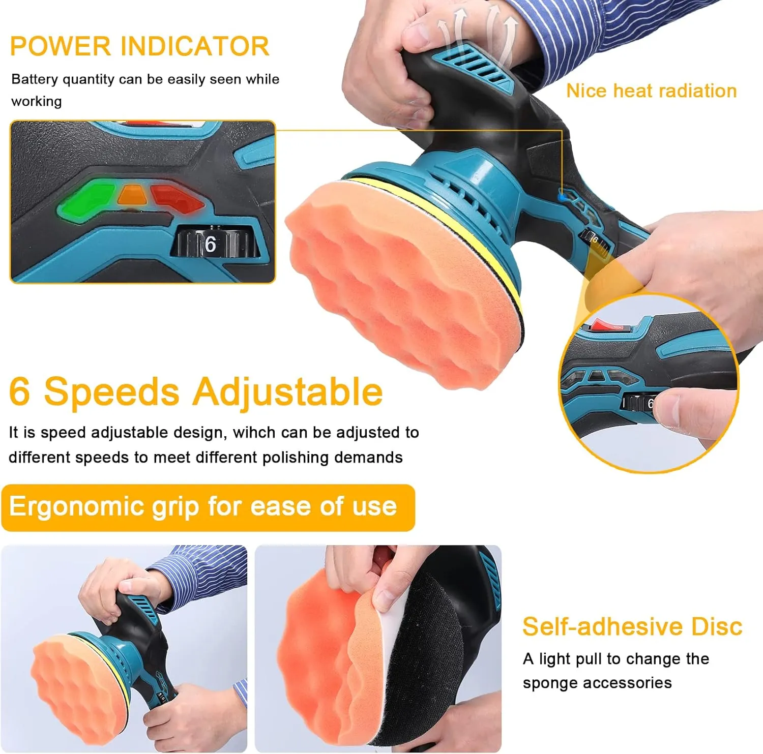 جهاز تلميع السيارات اللاسلكي