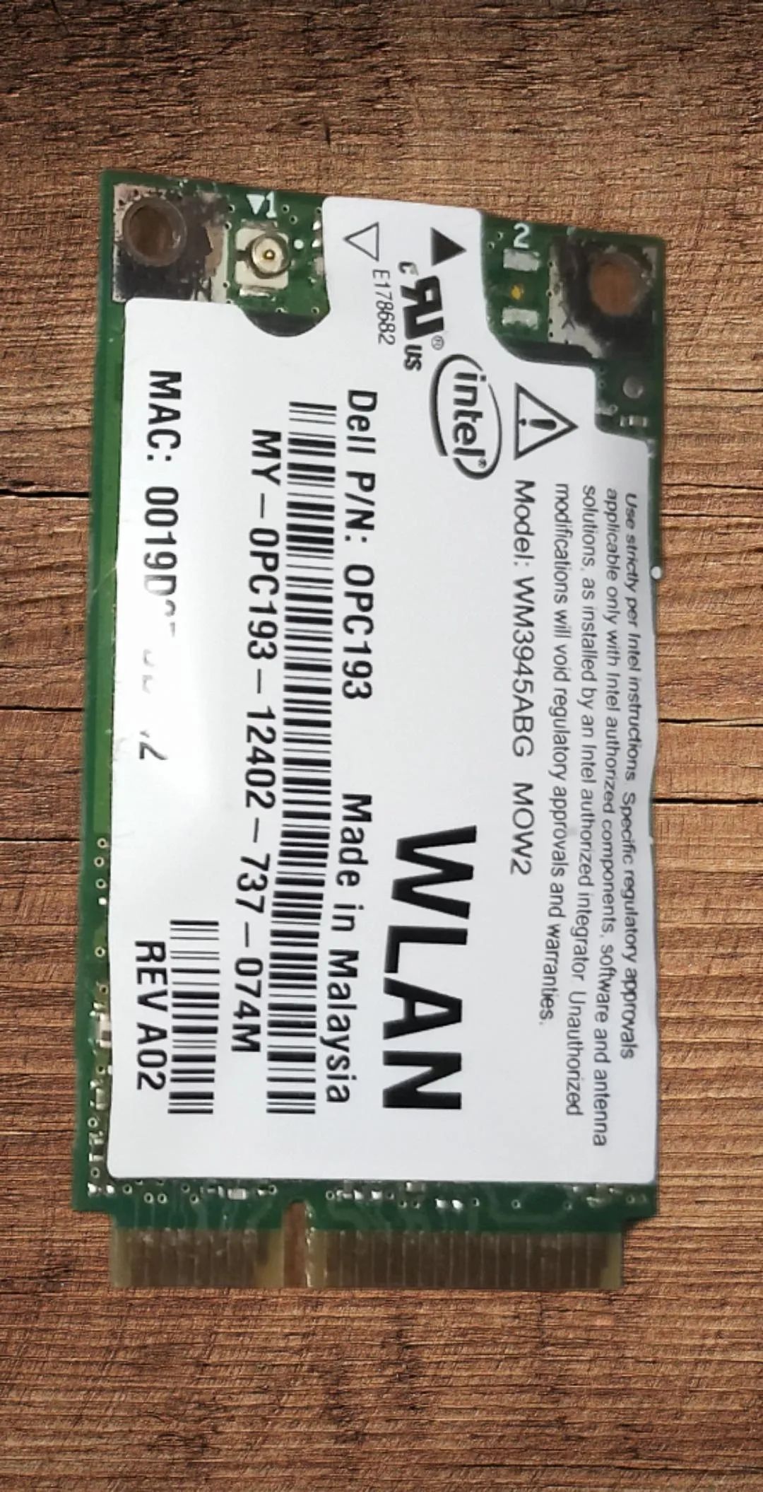 WiFi Wireless Card for Gotor Dell Intel Anatel PC193 WM3945ABG MOW2 PCI-E 54Mbps 802.11 A/b/g WiFi Wlan inalámbrico portátil Network cartón For Inspiron: 640 M, 1501, 1520, 1525, 