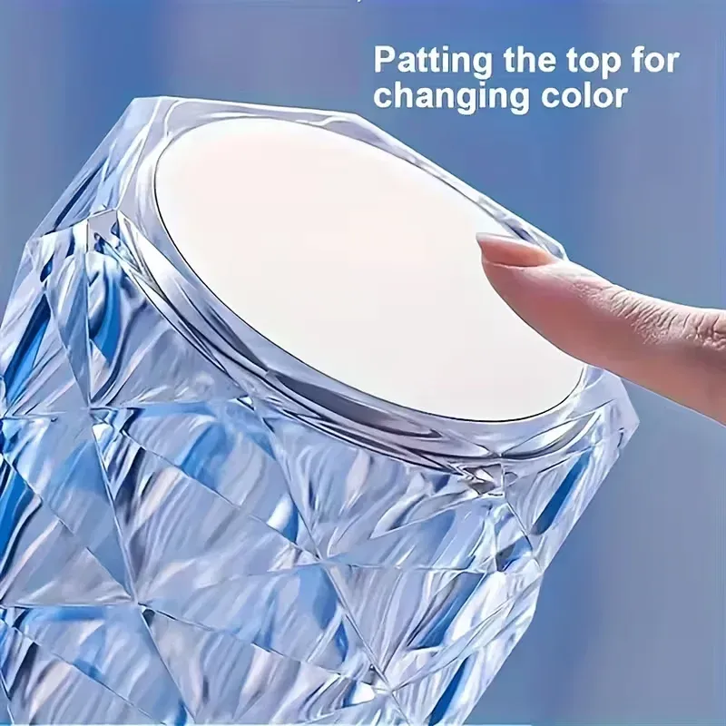 اباجورة كريستال تاتش بالريموت