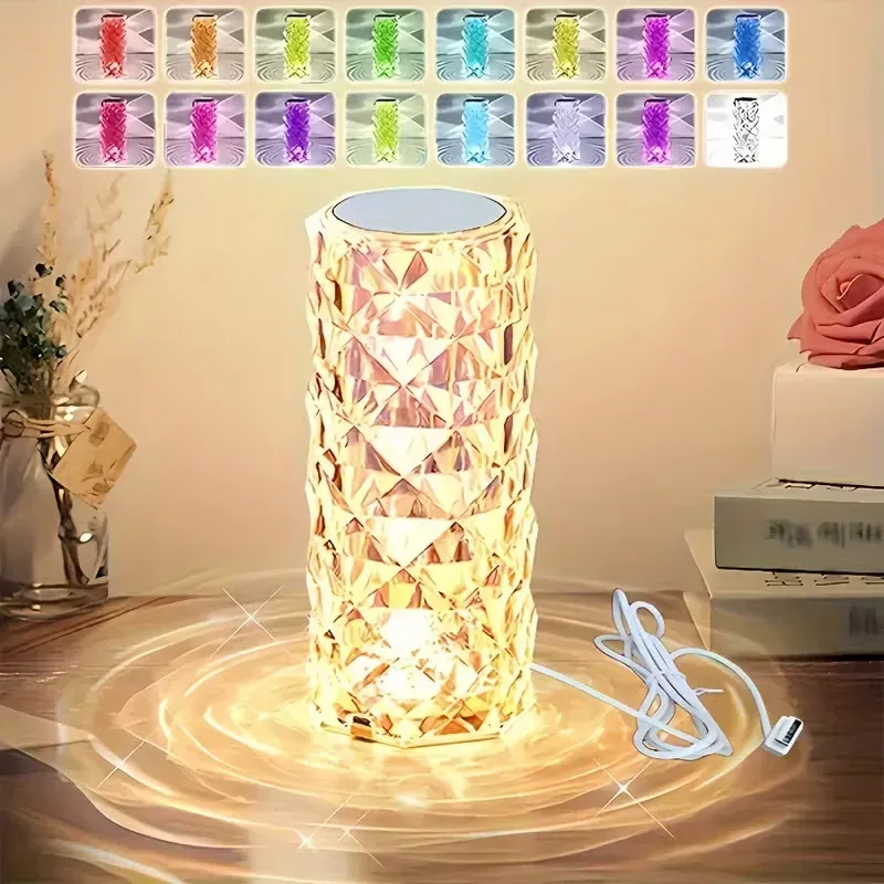 اباجورة كريستال تاتش بالريموت