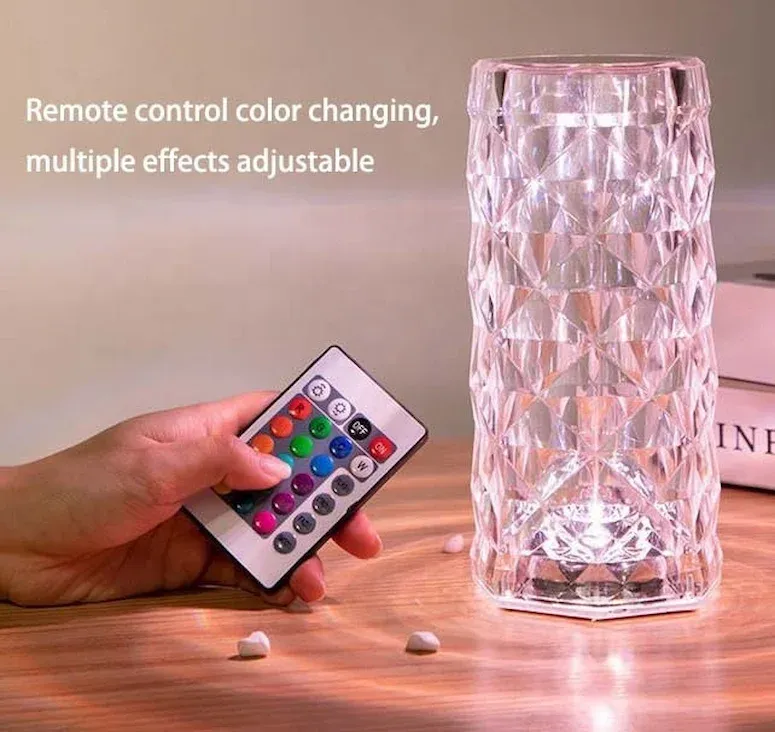 اباجورة كريستال تاتش بالريموت