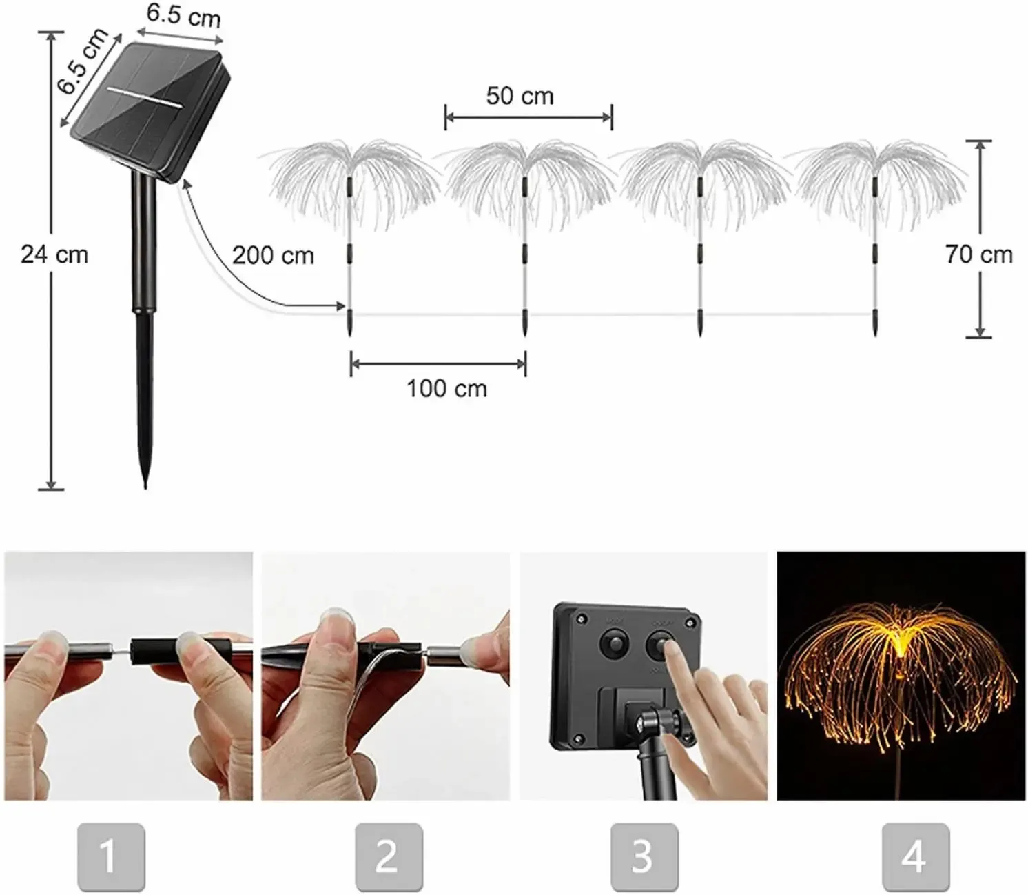 أباجورة قنديل طاقة شمسية للحدائق | باندل قطعتين