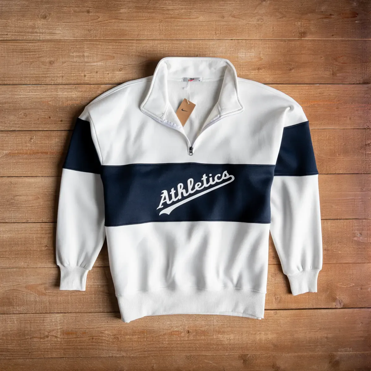 سويت شيرت Athletics قطن صافي نص سوسته