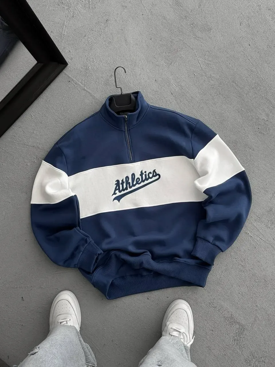 سويت شيرت Athletics قطن صافي نص سوسته