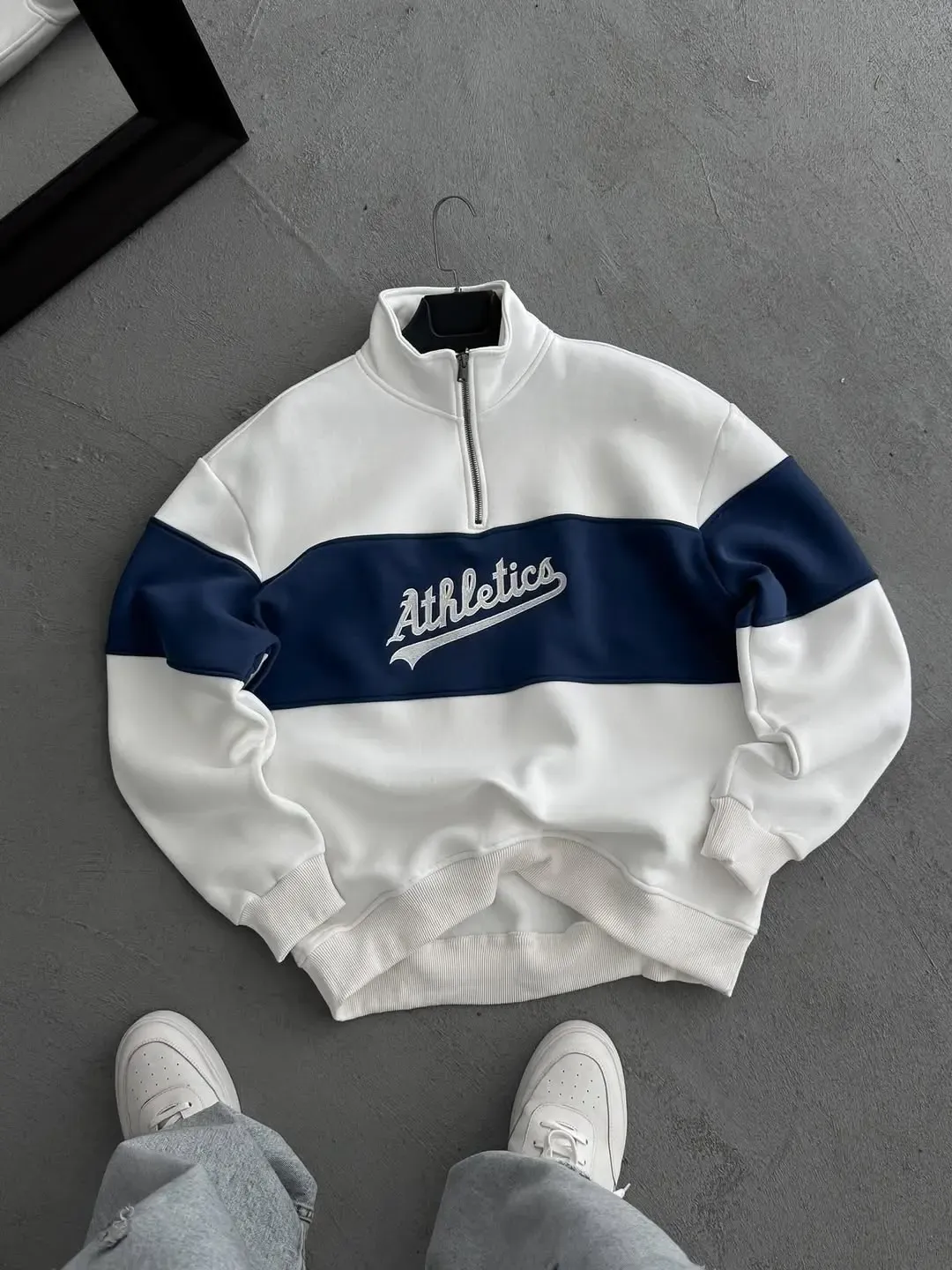سويت شيرت Athletics قطن صافي نص سوسته