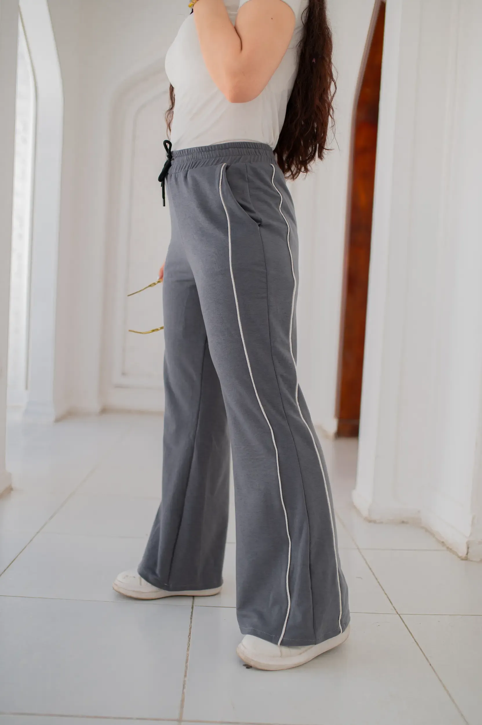 بنطلون حريمي ميلتون وايد ليج قطن مريح