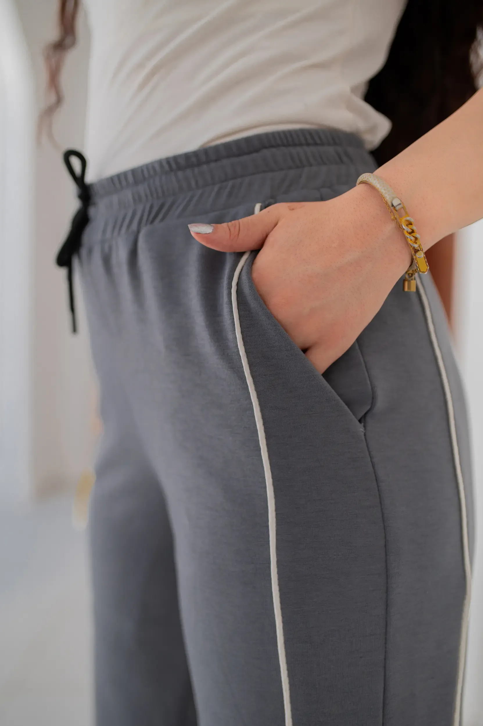 بنطلون حريمي ميلتون وايد ليج قطن مريح