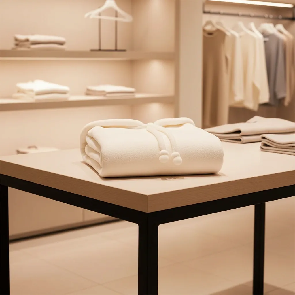 بطانية قابلة للارتداء أوف وايت مخملية